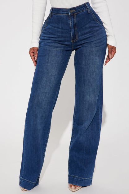 Margot Stretch Trouser Jeans - Dark Wash