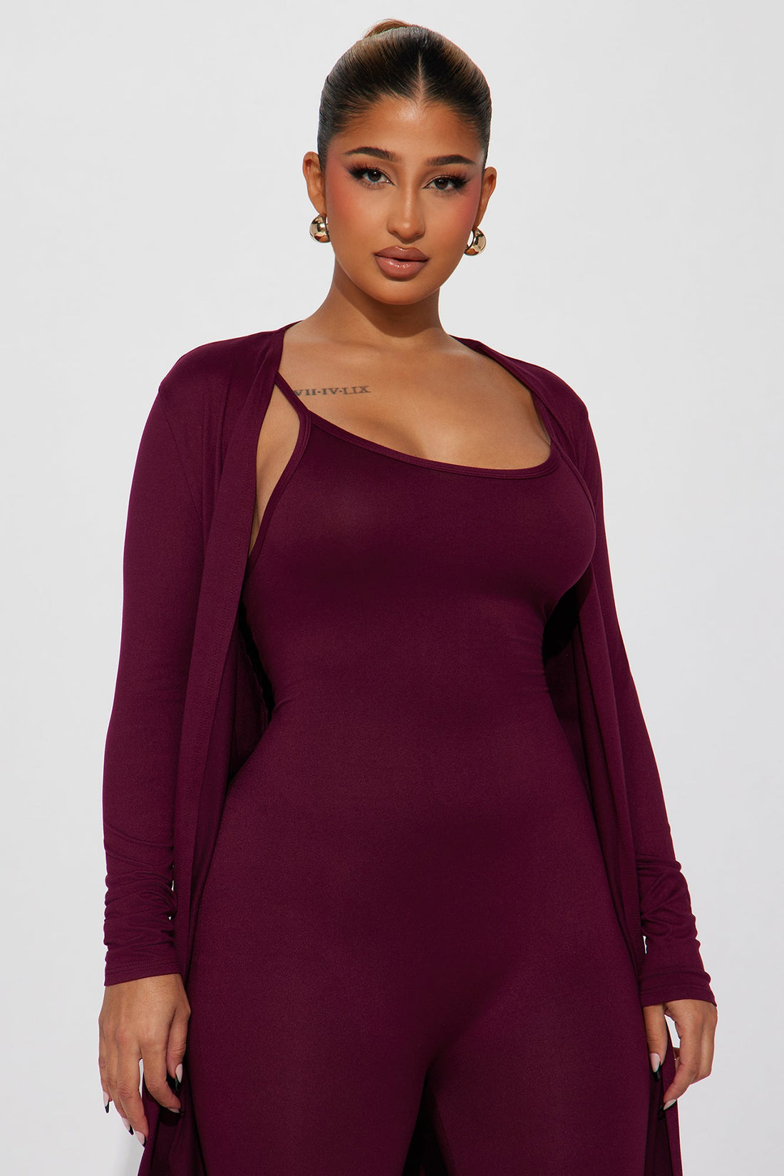 Show Me Comfort Jumpsuit - Wine