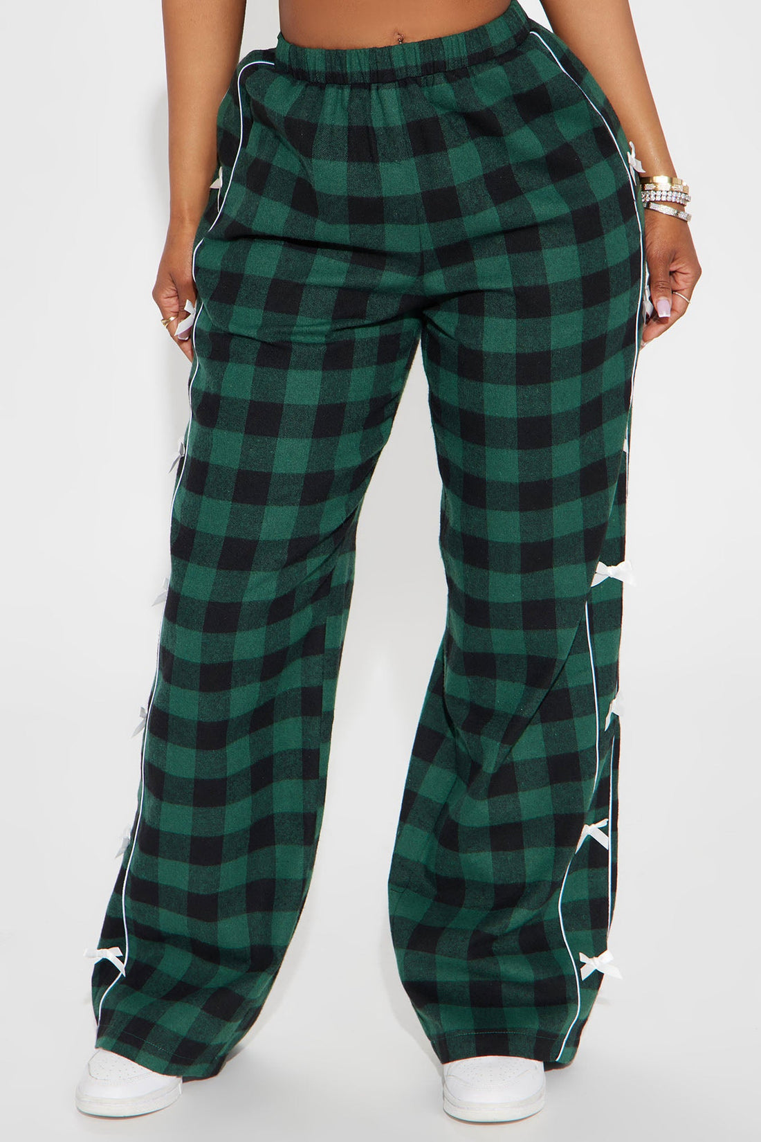 Pretty In Plaid Boxer Pant - Green/combo