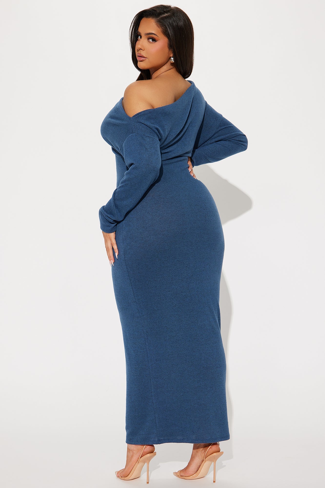 Penelope Sweater Maxi Dress - Blue
