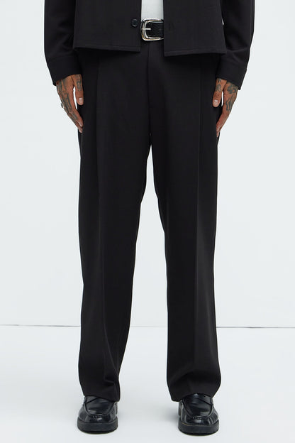 Ronan Relaxed Tapered Trousers - Black