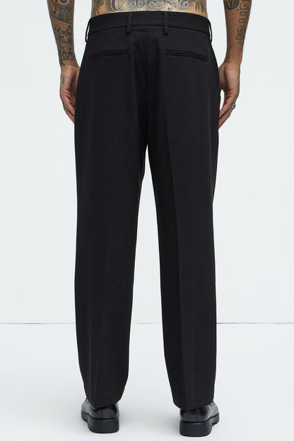 Ronan Relaxed Tapered Trousers - Black