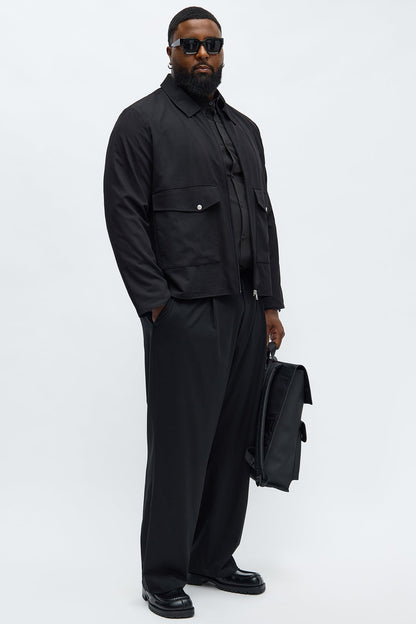 Erod Casual Zip Jacket - Black