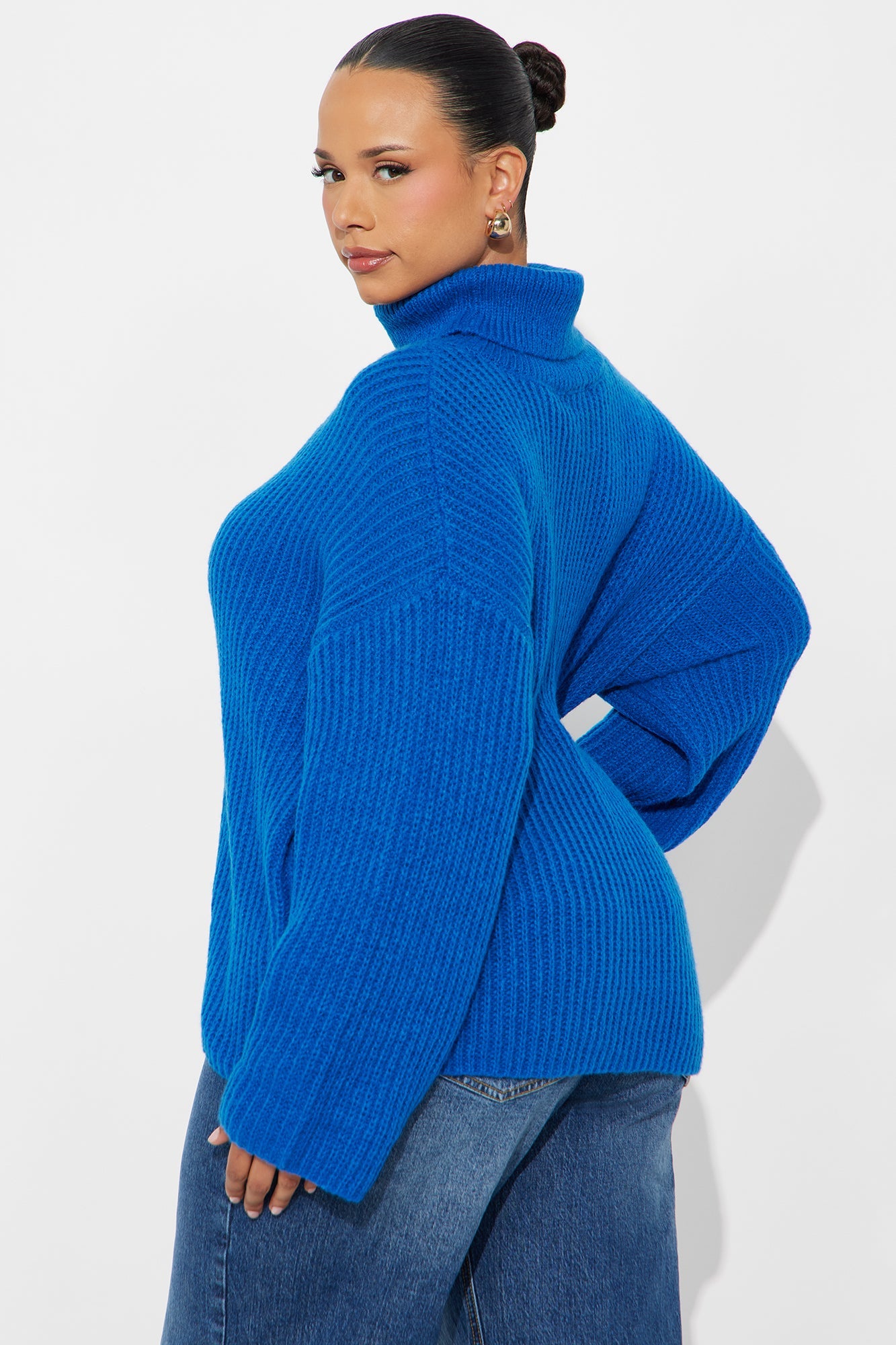 Jacklyn Turtle Neck Sweater - CobaltBlue