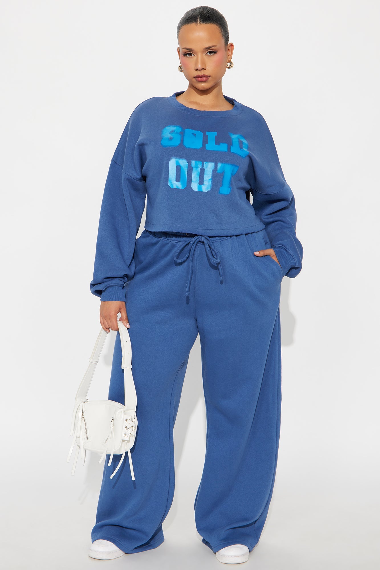 Sold Out Fleece Pant Set - Blue