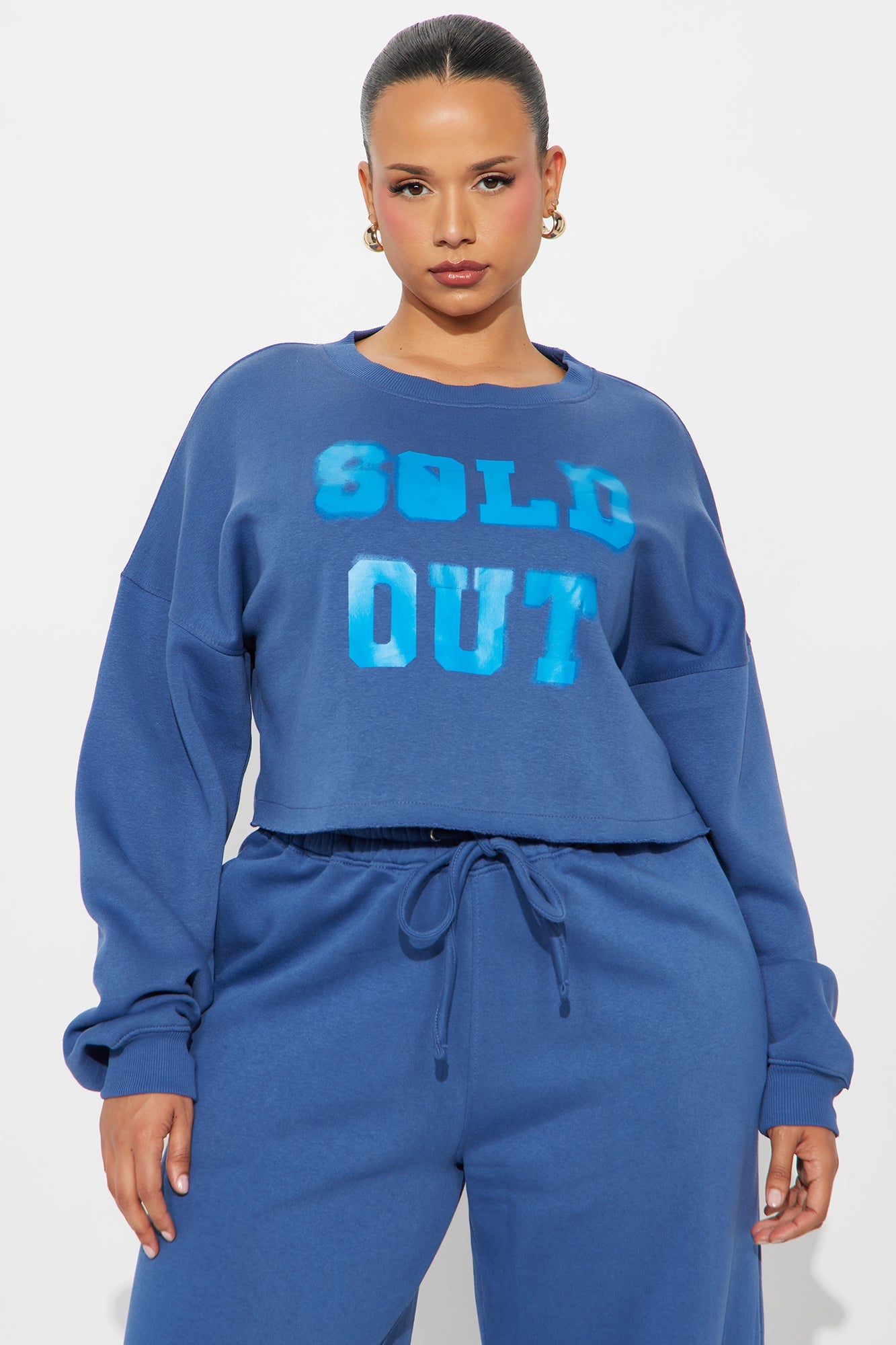 Sold Out Fleece Pant Set - Blue
