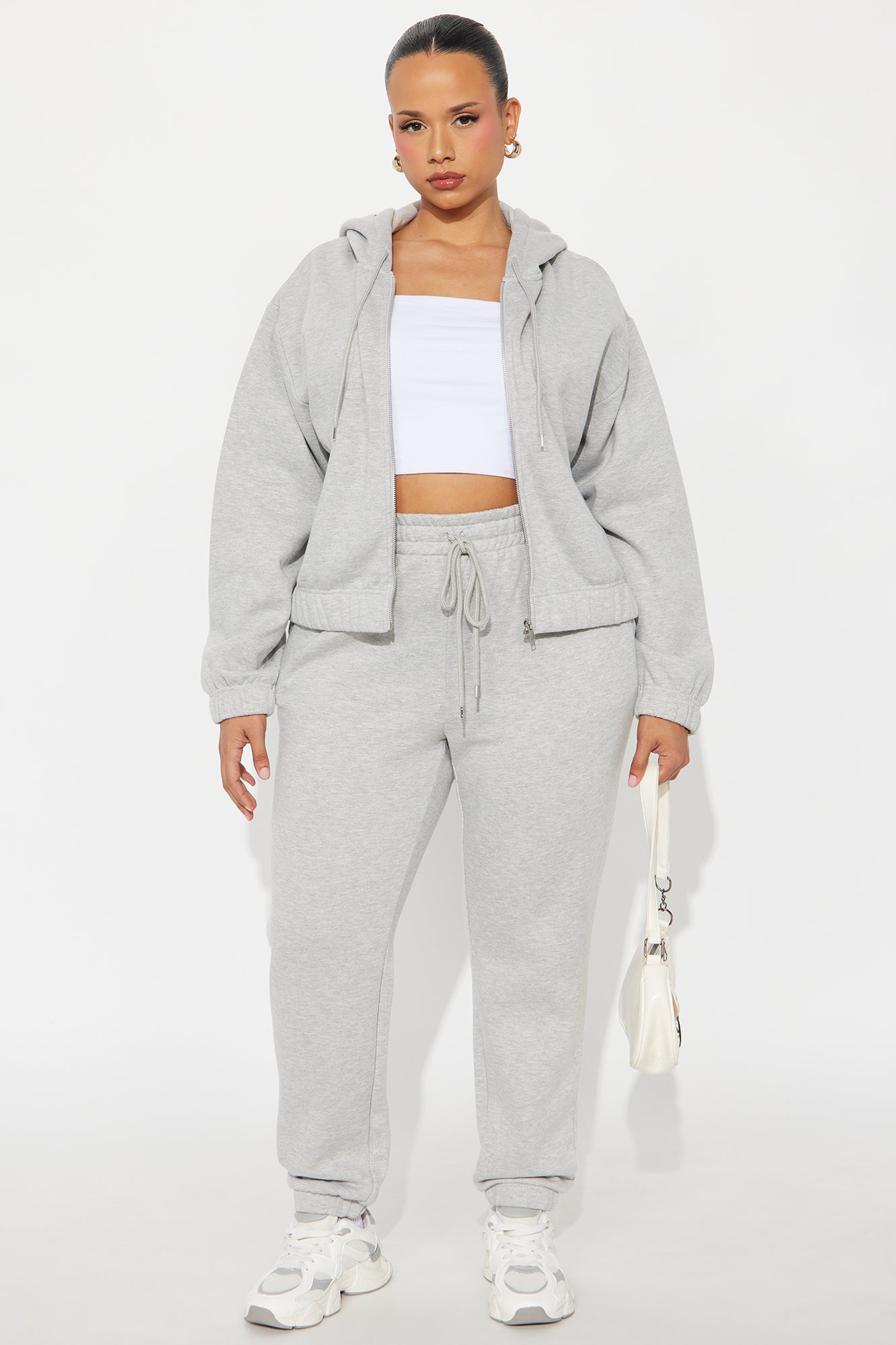 Endless Trips Fleece Jogger Set - Heather Grey