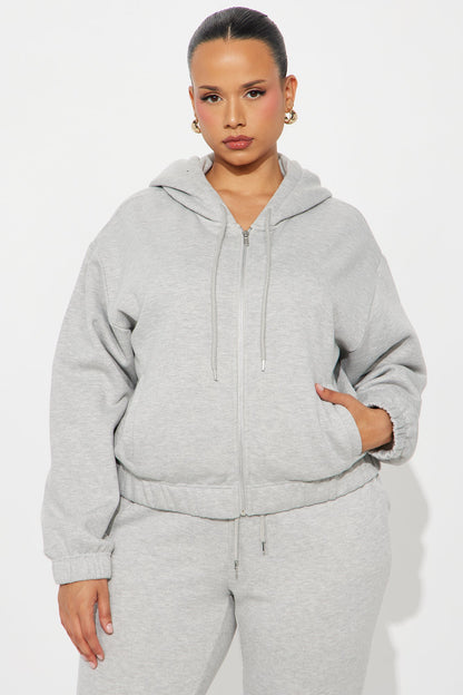 Endless Trips Fleece Jogger Set - Heather Grey