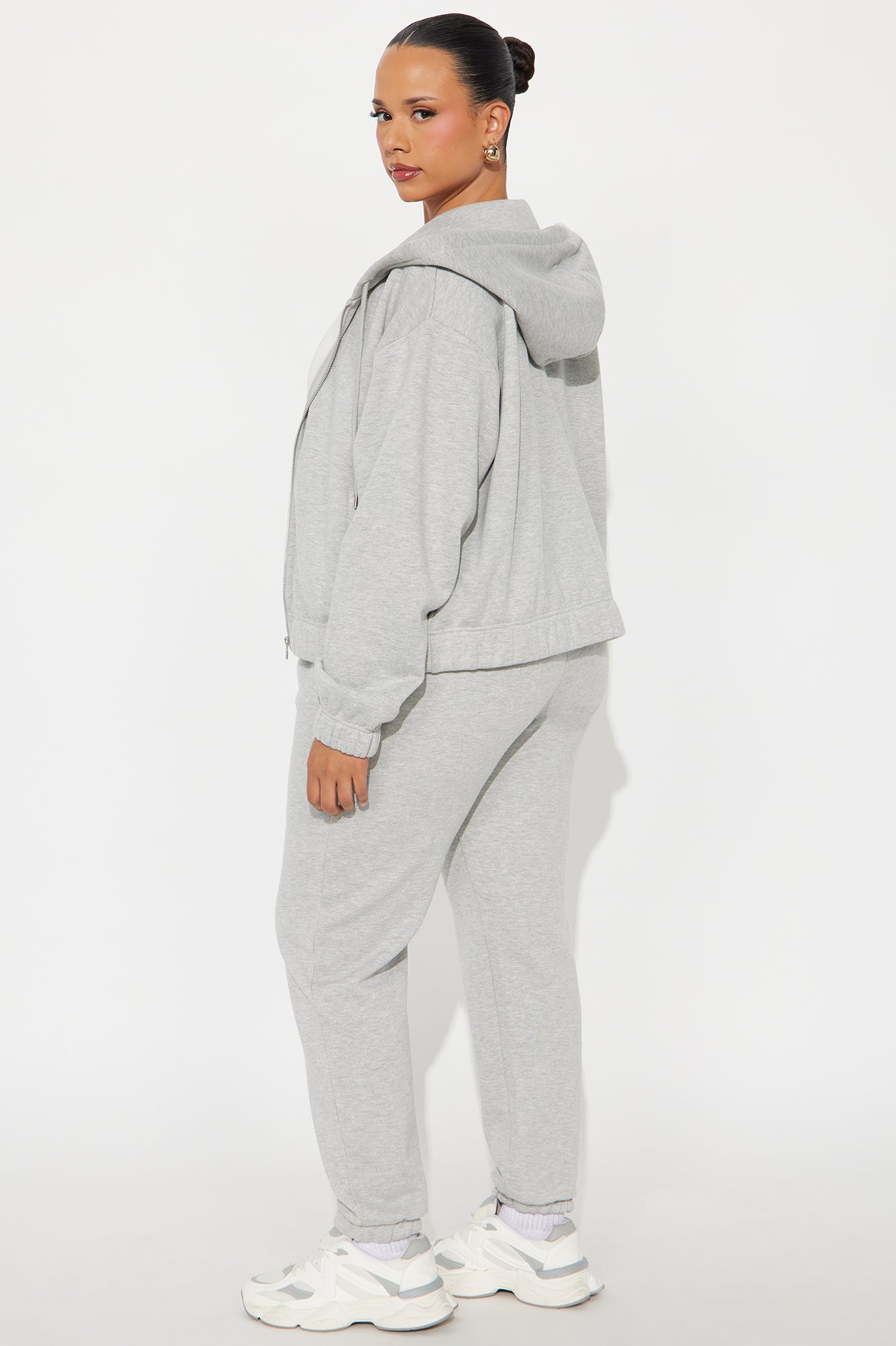 Endless Trips Fleece Jogger Set - Heather Grey