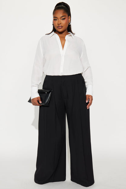 Blaire Wide Leg Trouser - Black