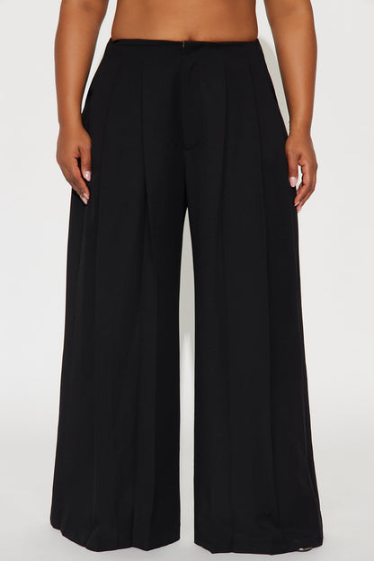 Blaire Wide Leg Trouser - Black
