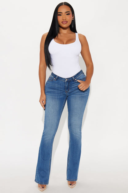 High Standards Premium Low Rise Bootcut Jeans - Medium Wash