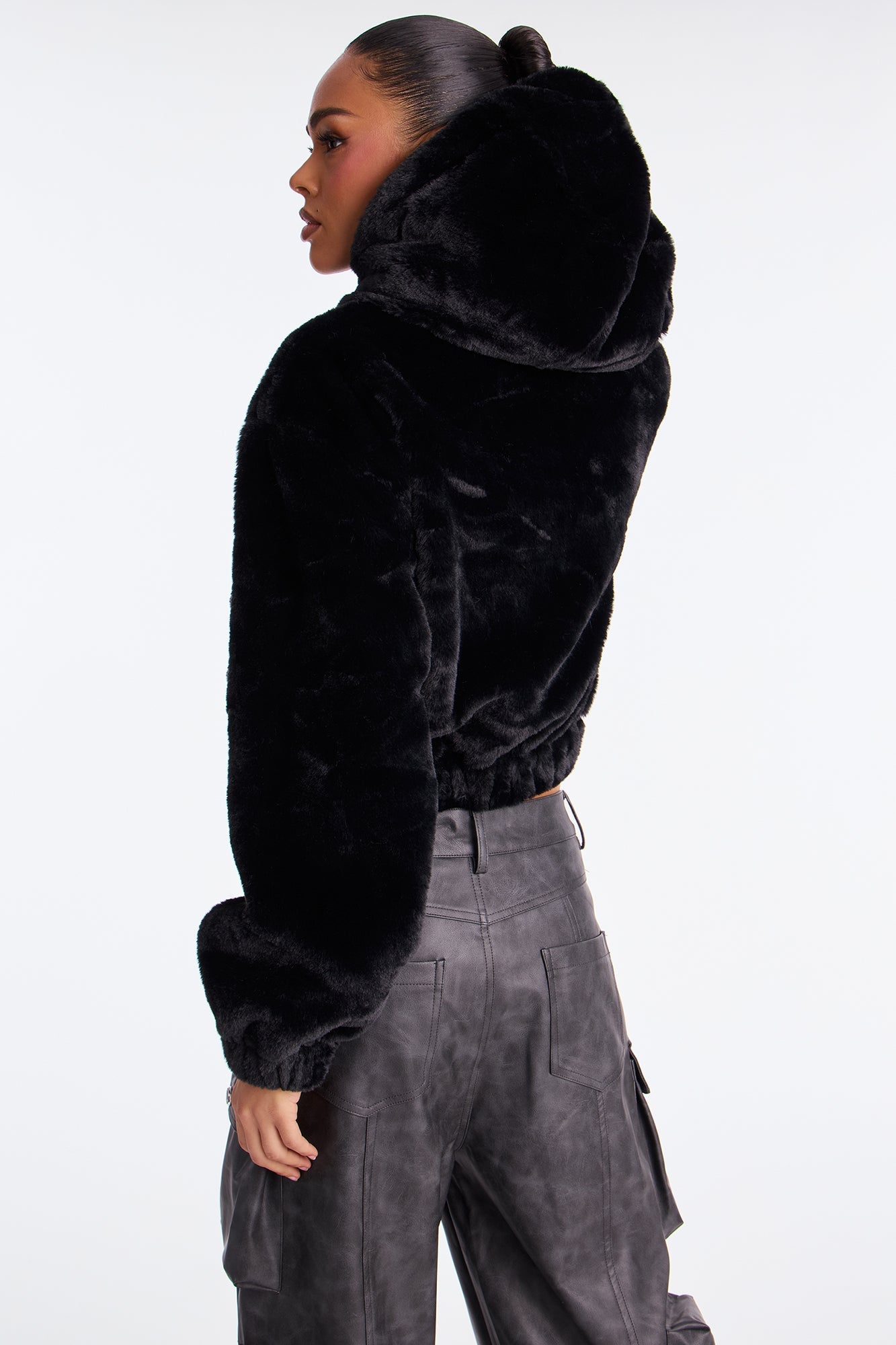 Jolie Faux Fur Jacket - Black