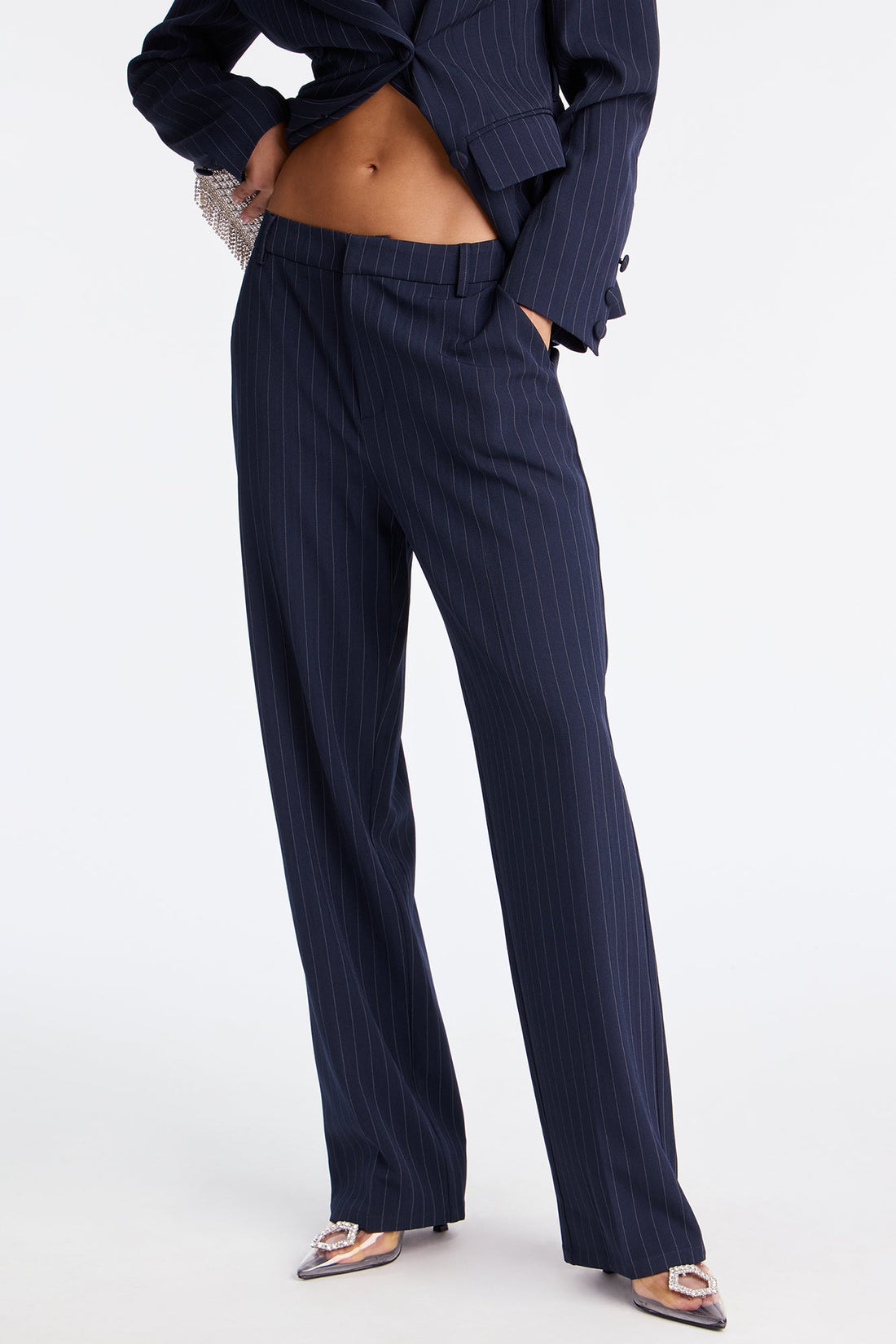 Focus Forward Pinstripe Trouser Pant 32″ - Navy/combo