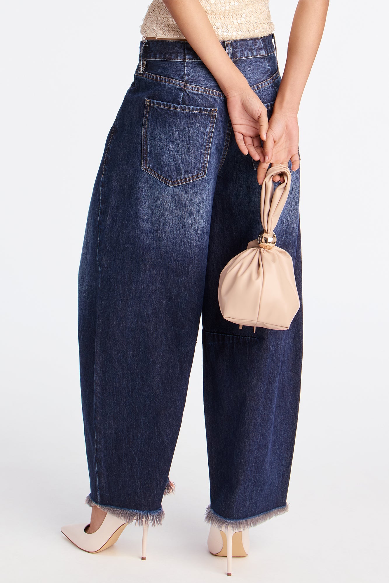 Ciao Bella Barrel Leg Jeans - Dark Wash