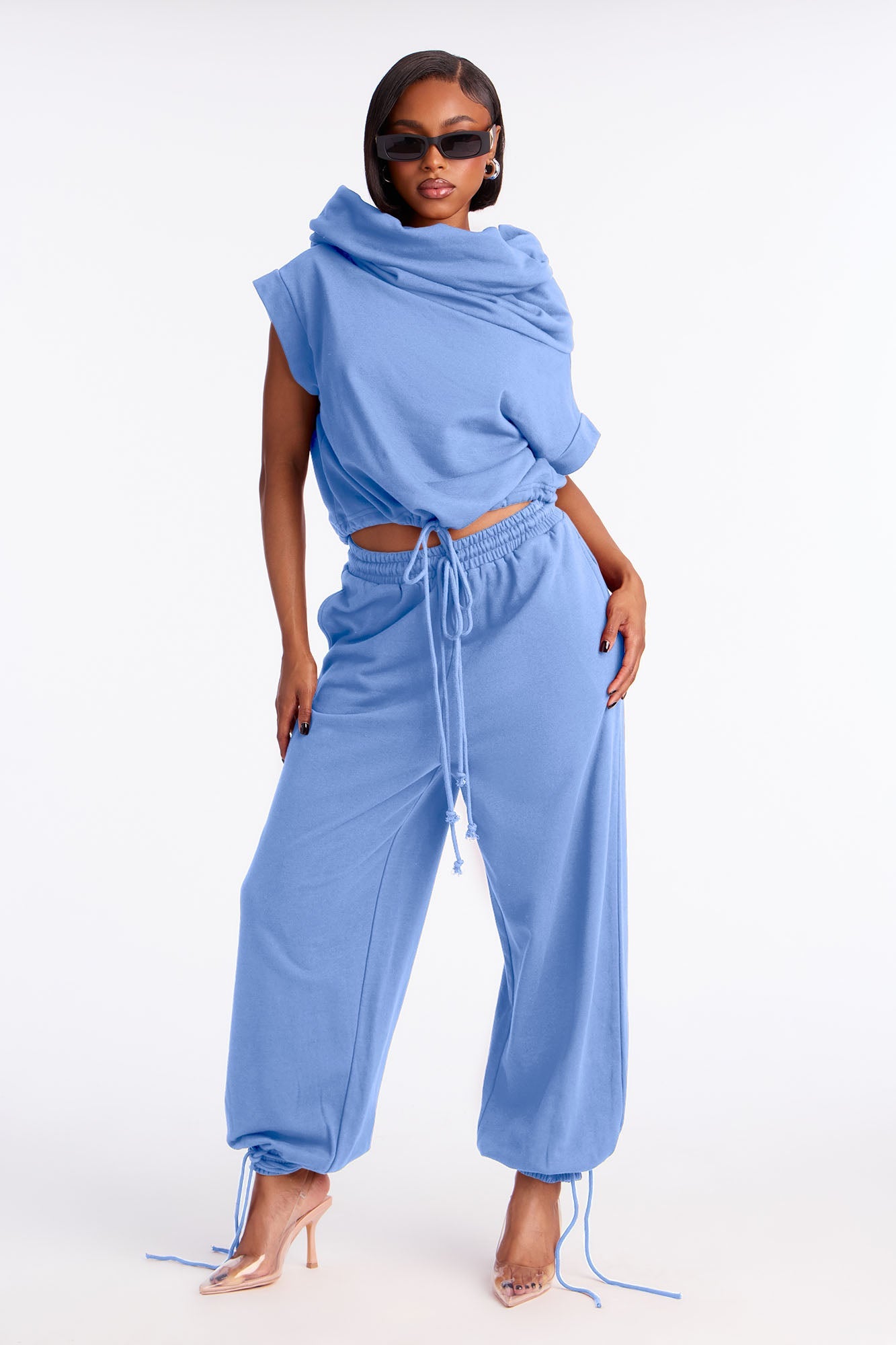 Alexa Jogger Pant Set - Periwinkle