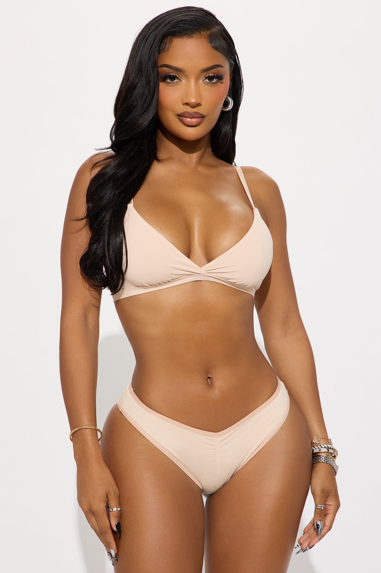 As It Should 3 Pack Microfiber Bikini Panties - Nude/combo