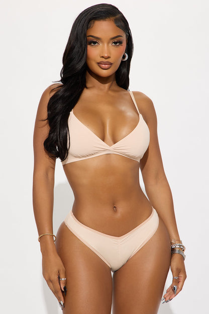As It Should 3 Pack Microfiber Bikini Panties - Nude/combo
