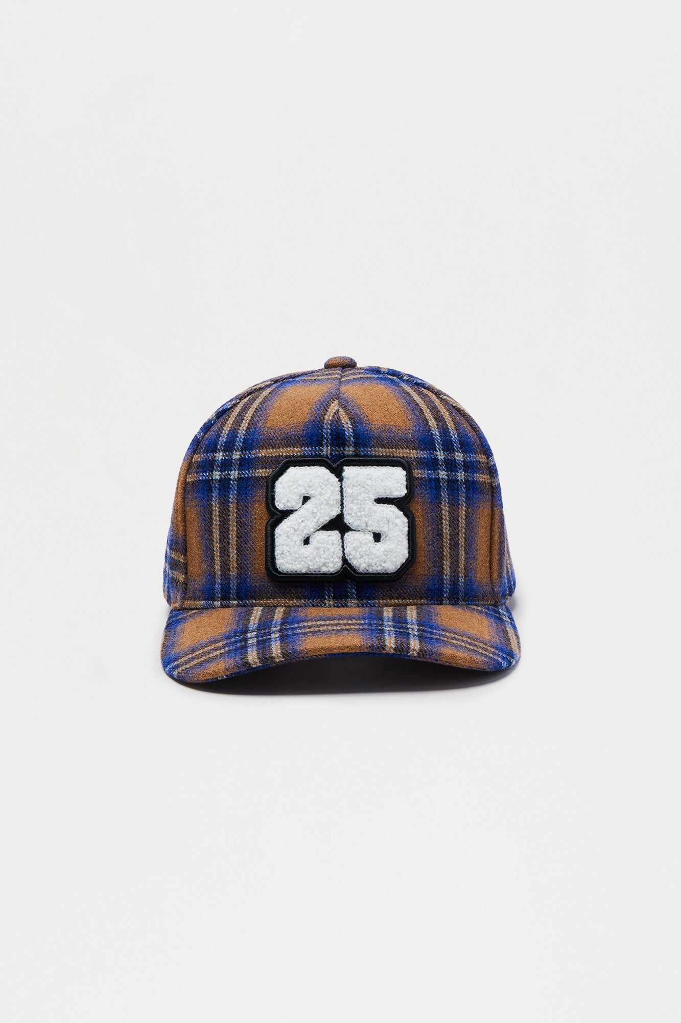 Varsity Flannel Structured Snapback Hat - Royal/combo