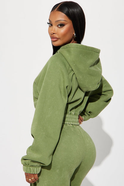 New York Vibes Washed Hoodie - Green/combo