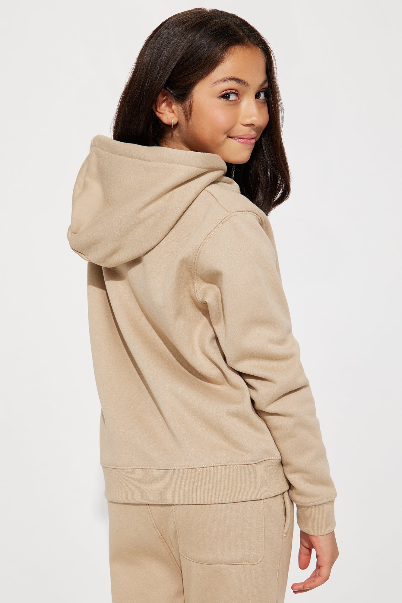 Family Goals Mini Princess Hoodie - Taupe