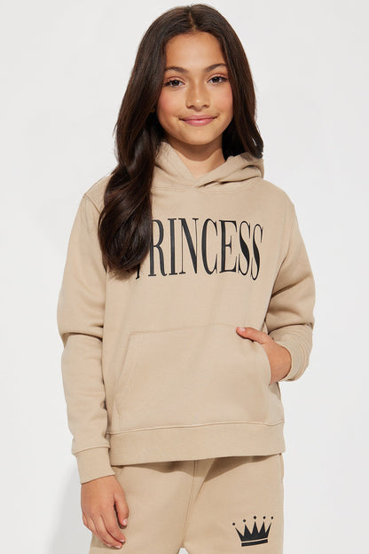Family Goals Mini Princess Hoodie - Taupe