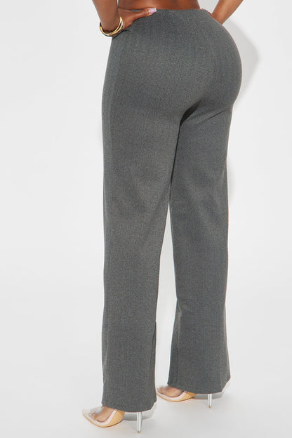 Office Favorite Herringbone Trouser - Charcoal