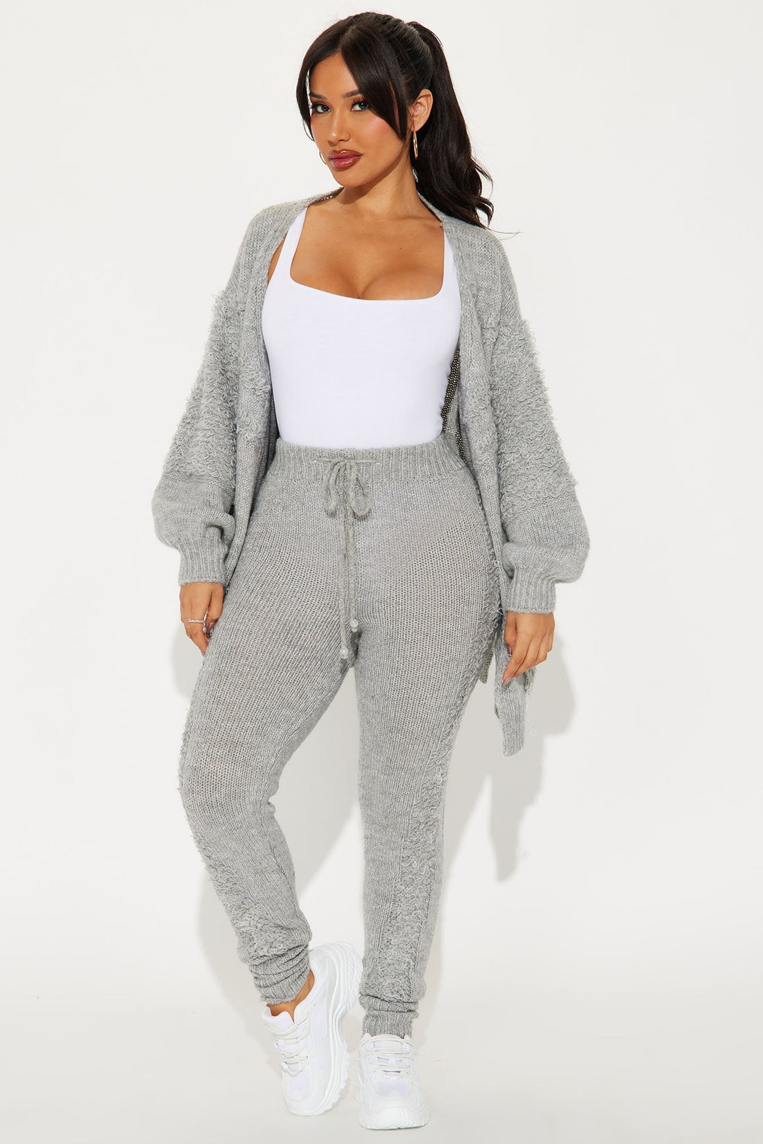 Ultra Comfort Sweater Pant Set - Heather Grey