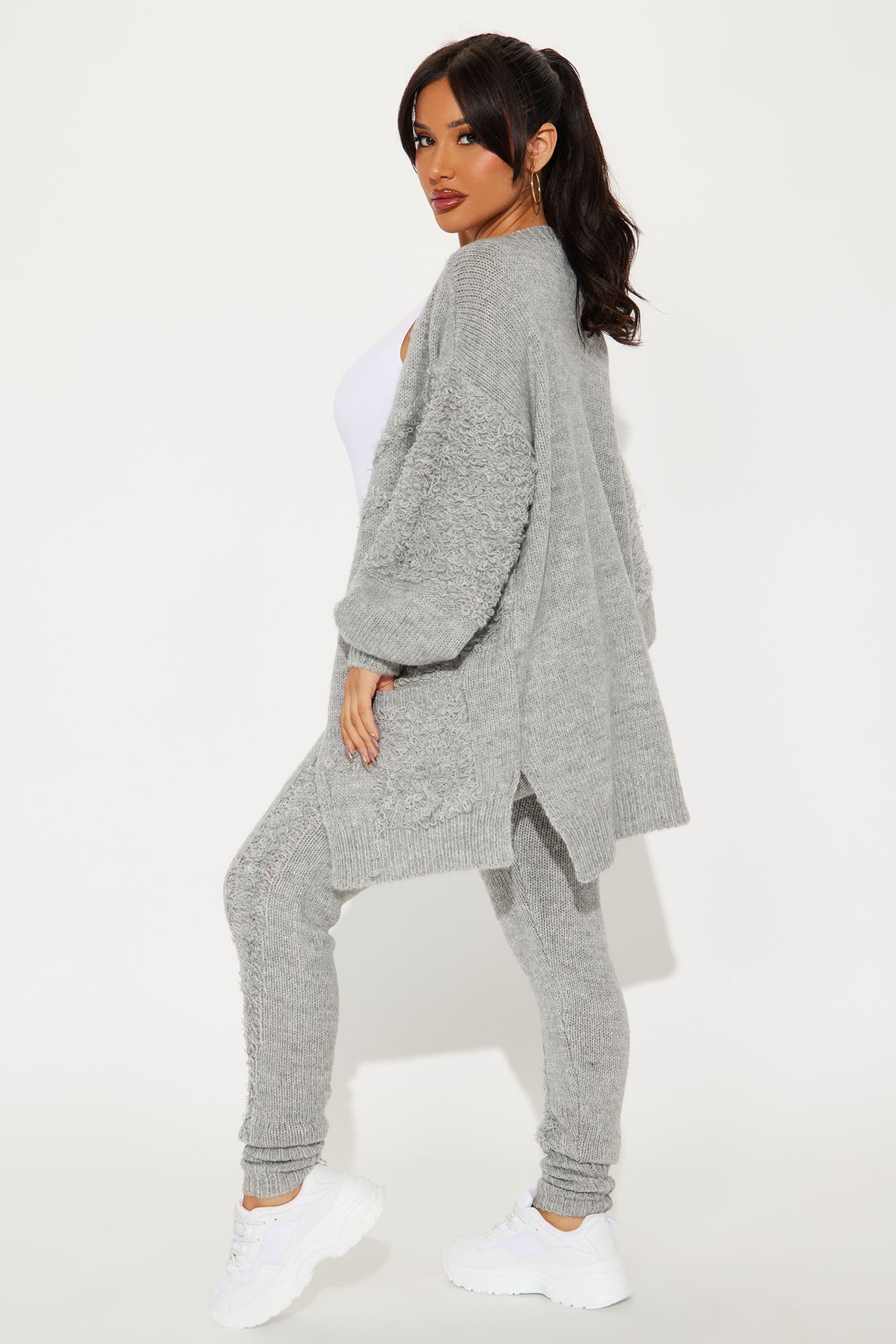 Ultra Comfort Sweater Pant Set - Heather Grey