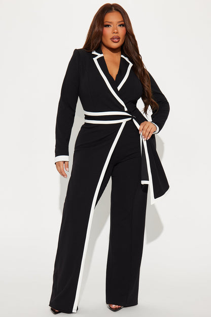 True Boss Long Sleeve Jumpsuit - Black