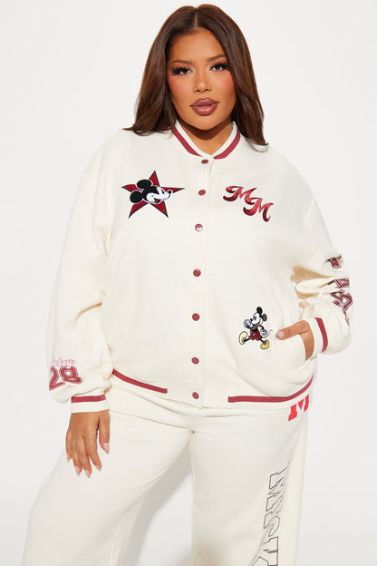 Mickey Mouse Letterman Jacket - Cream