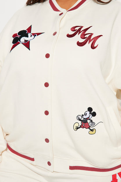 Mickey Mouse Letterman Jacket - Cream