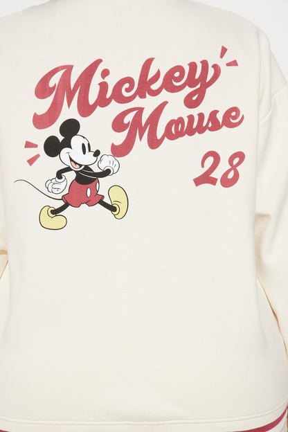 Mickey Mouse Letterman Jacket - Cream
