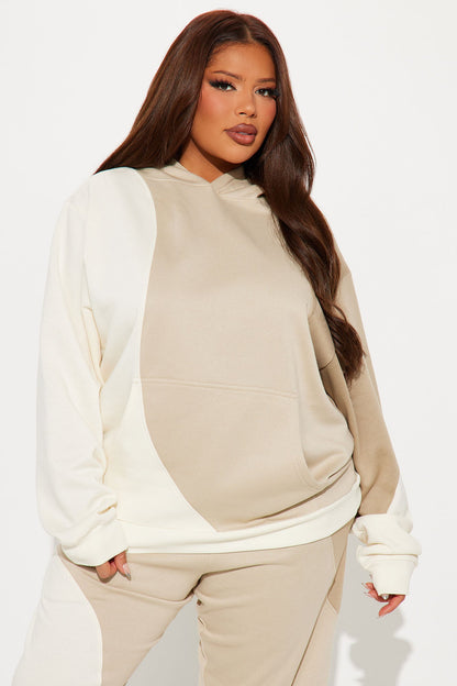 Cloudy Days Fleece Pant Set - Taupe