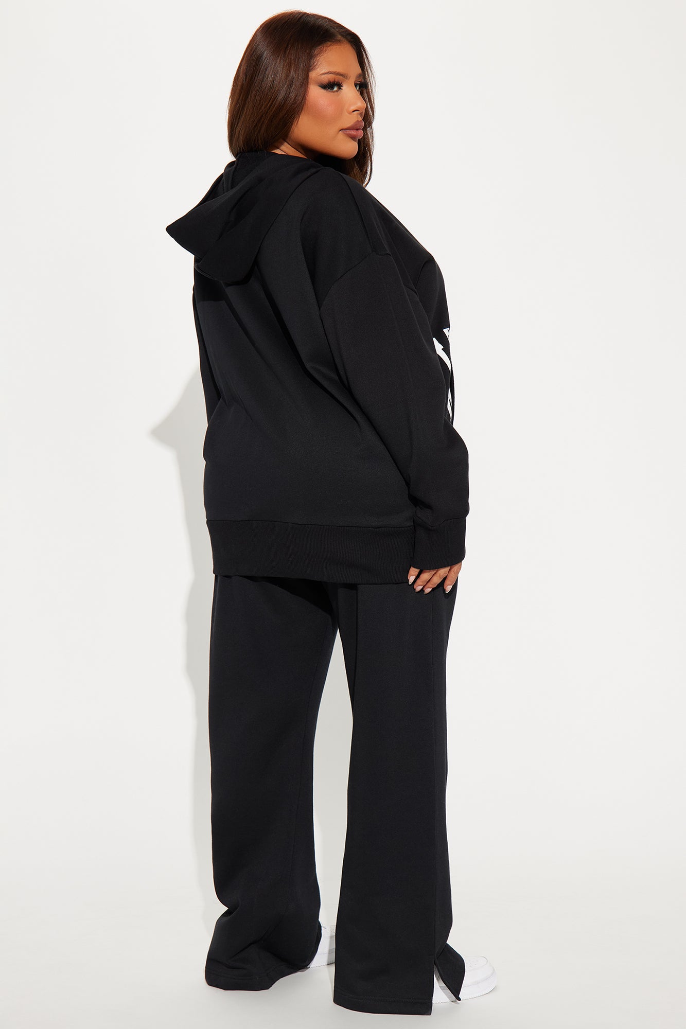 My Destination Washed Fleece Pant Set - Black