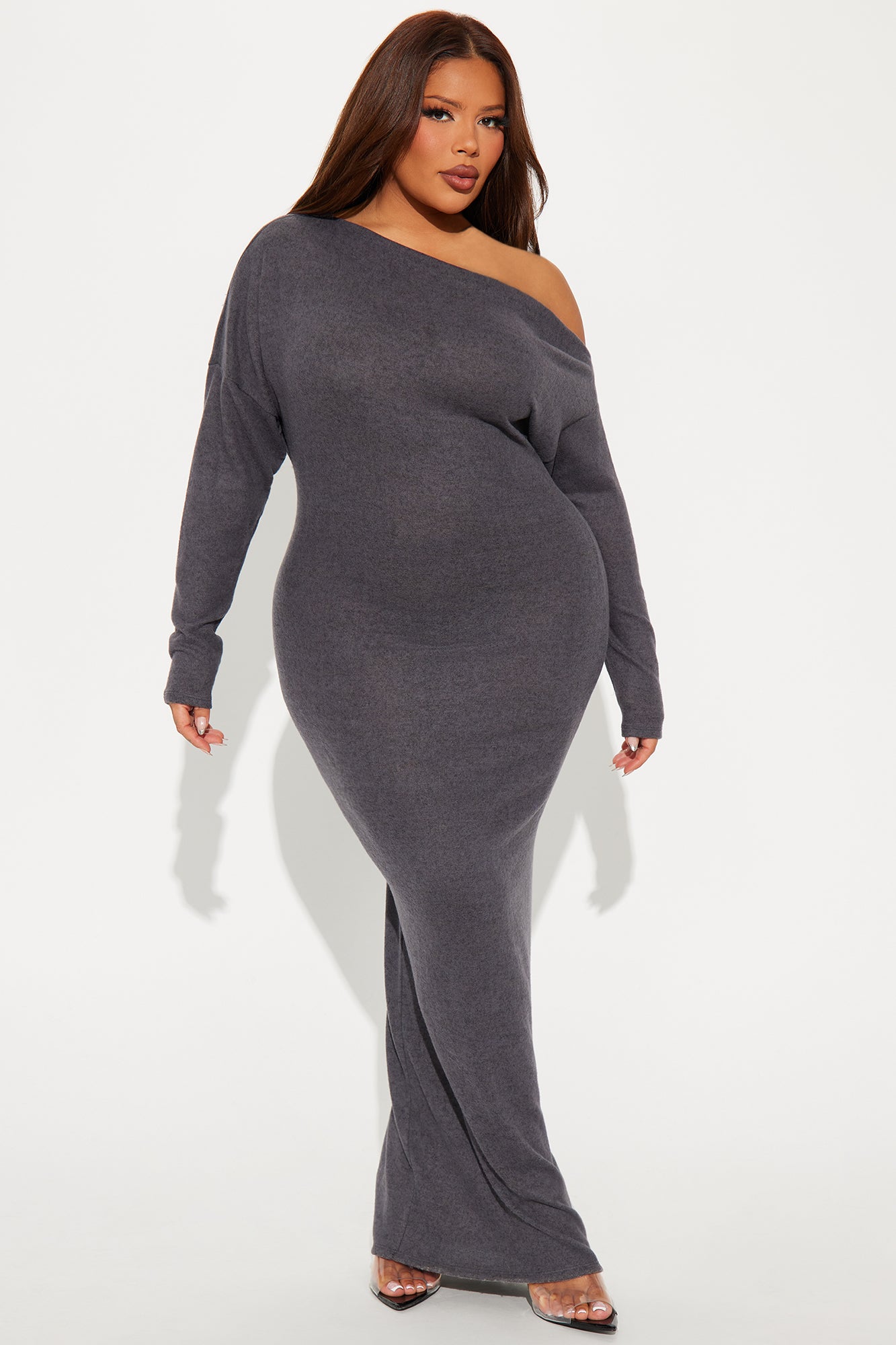 Penelope Sweater Maxi Dress - Charcoal