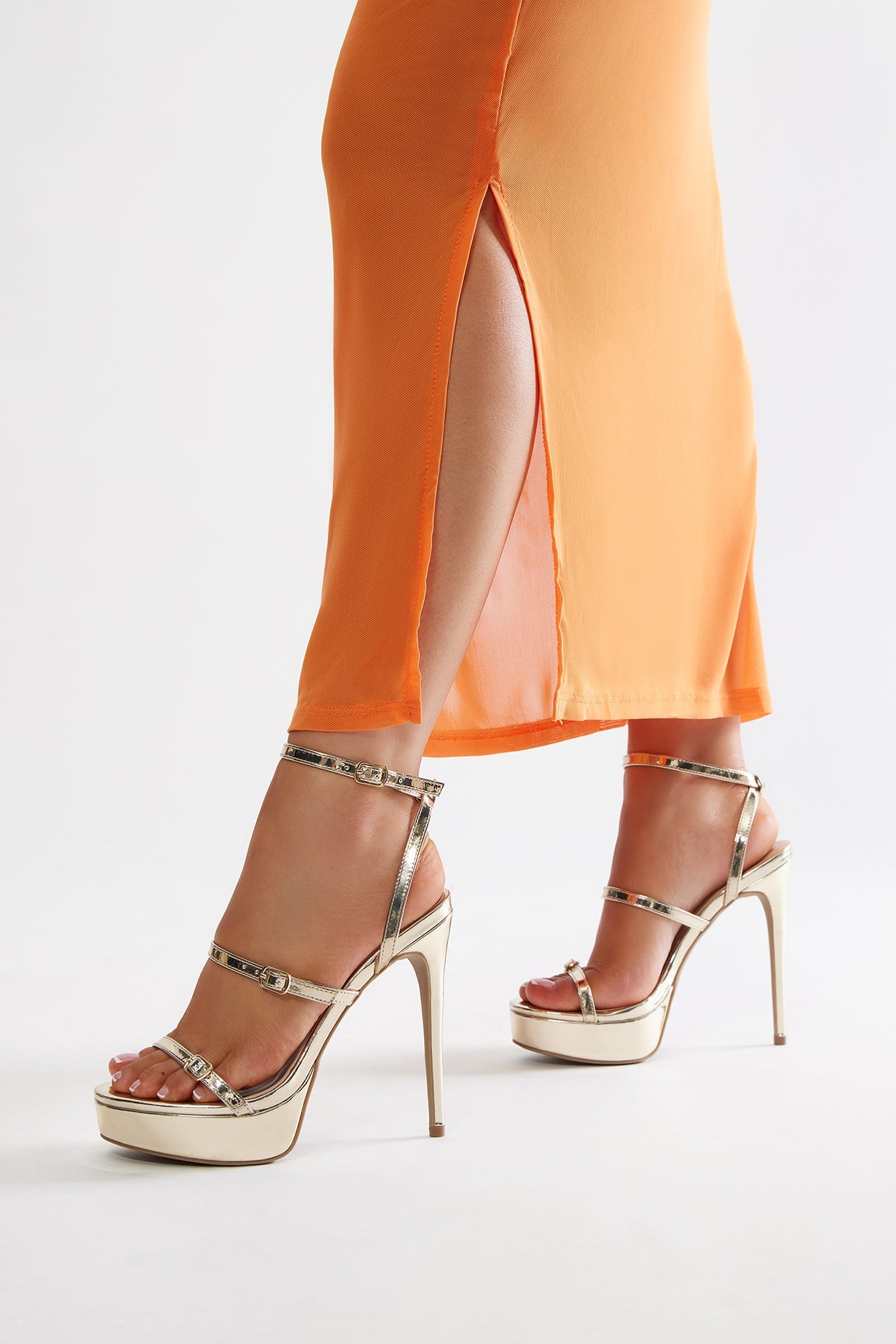 Xavia Platform Heels - Gold