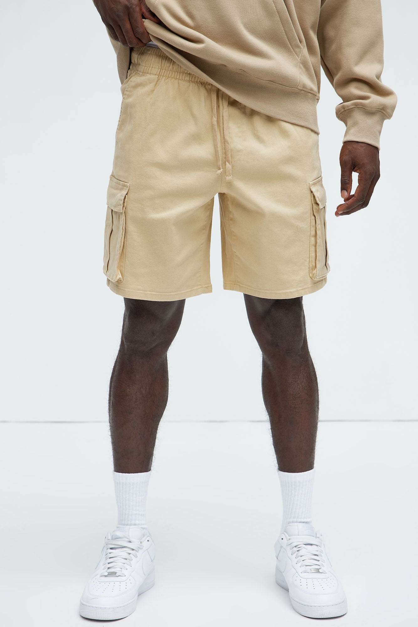Twill Volley Cargo Shorts - Khaki