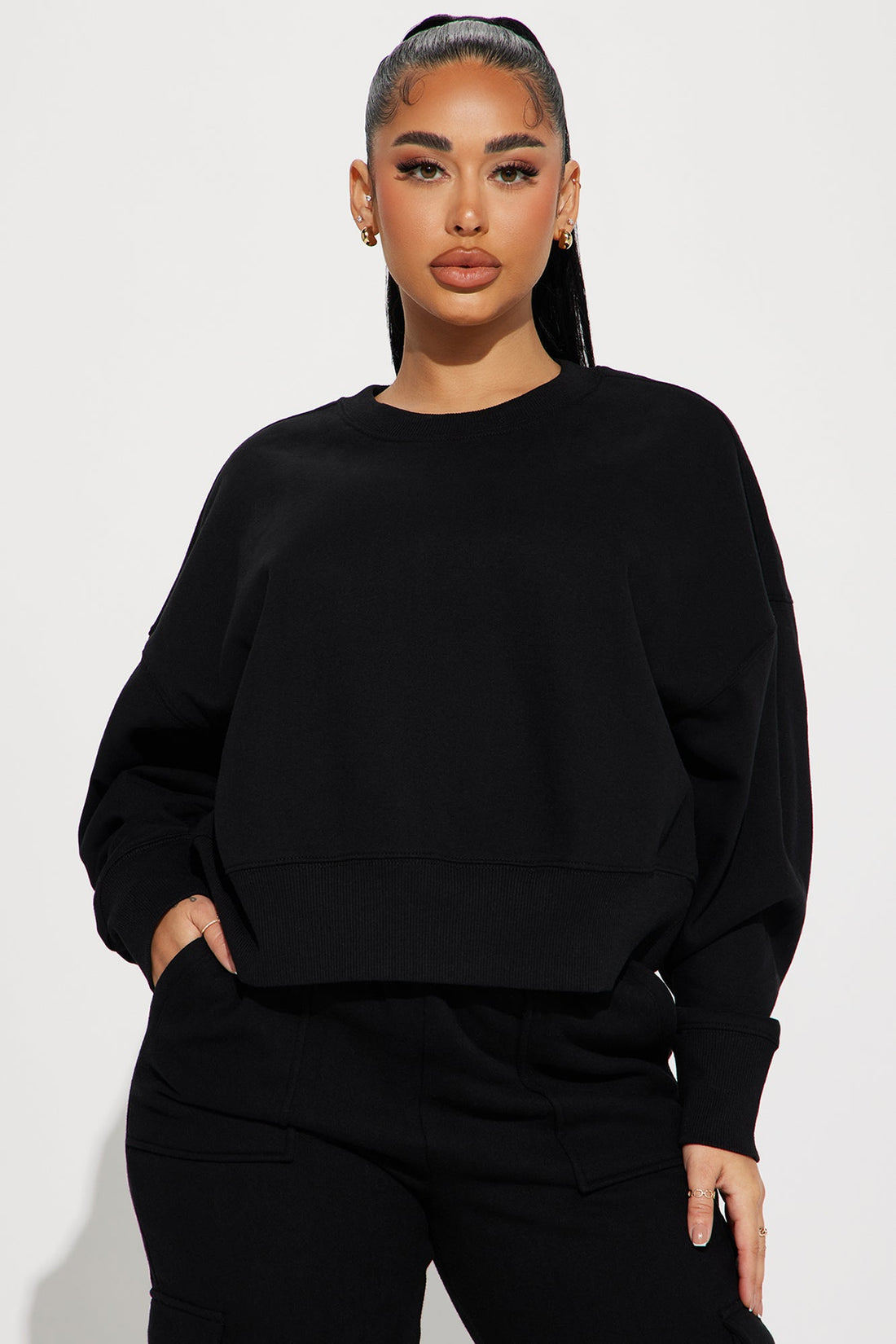 Follow Me Around Sweatsuit - Black