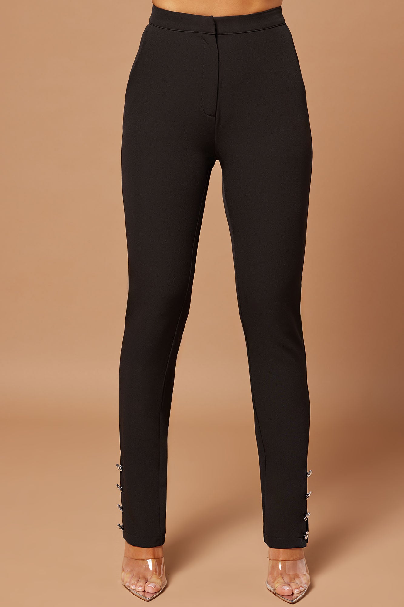 Athena Embellished Pant - Black