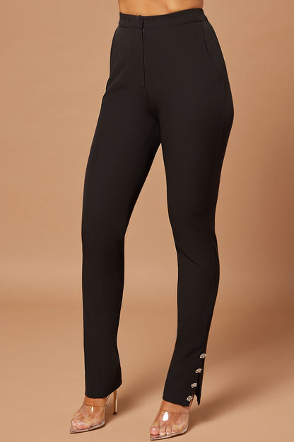 Athena Embellished Pant - Black
