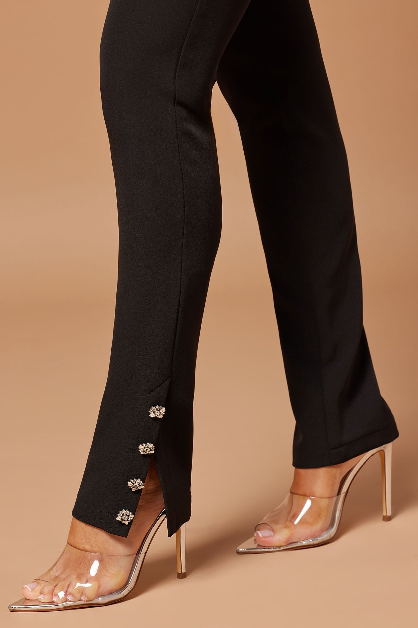 Athena Embellished Pant - Black