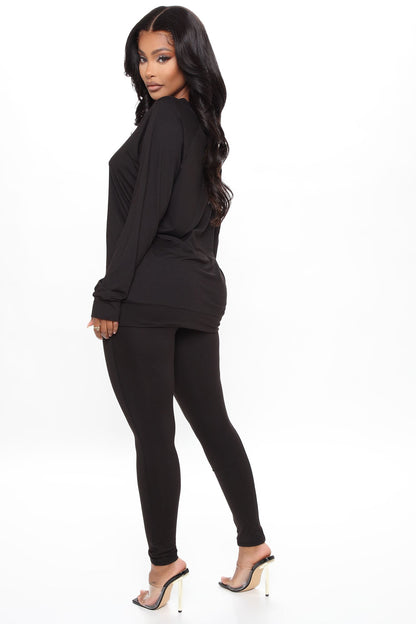 Kick Back Legging Set - Black