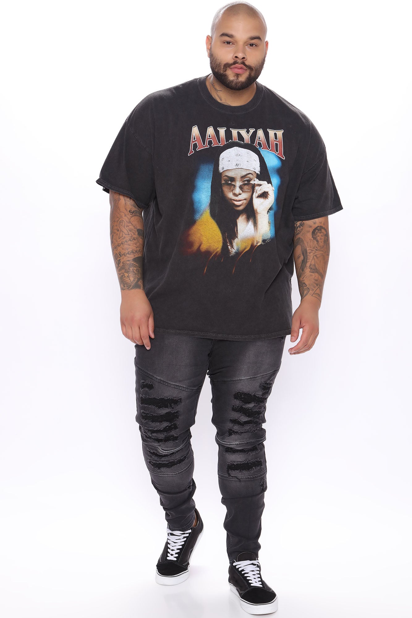 Aaliyah One In A Million Short Sleeve Tee - Black/combo