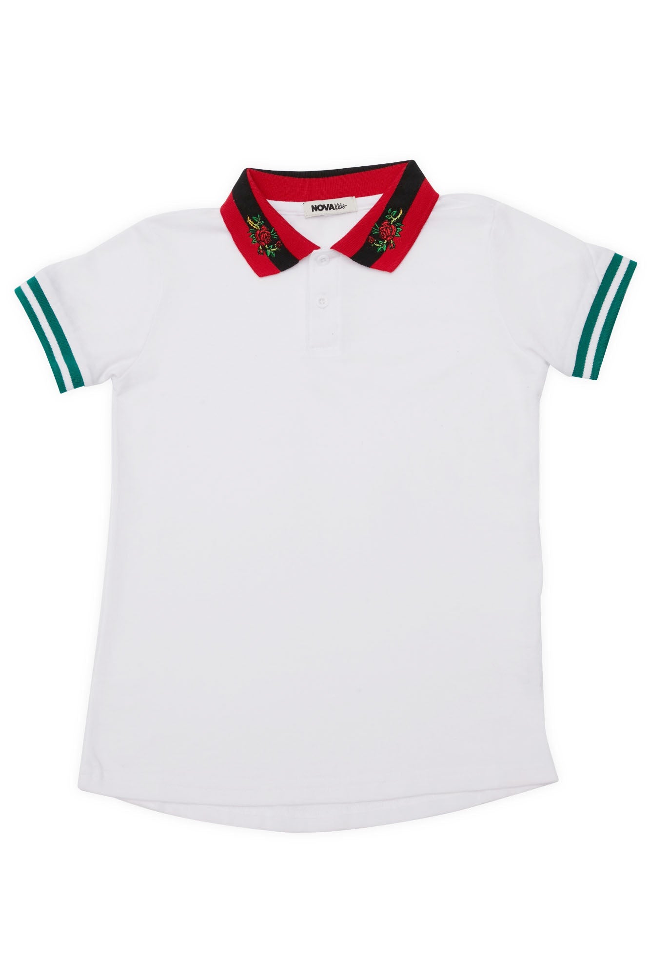 Mini Brandon Short Sleeve Polo Shirt - White