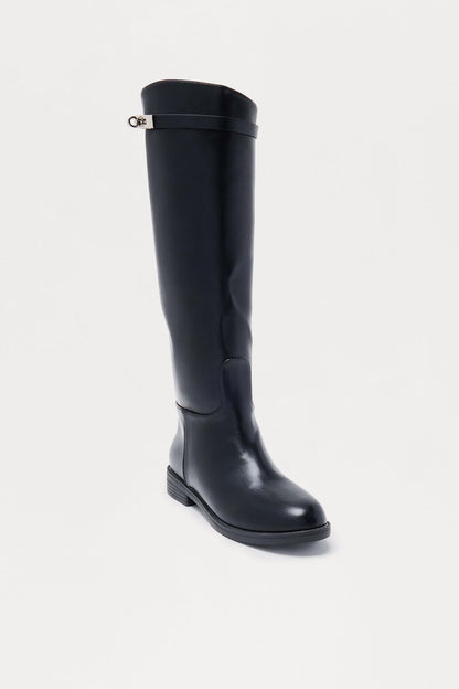 Franco Knee High Boots - Black