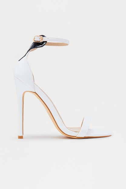 Kells Heart Stiletto Heels - White