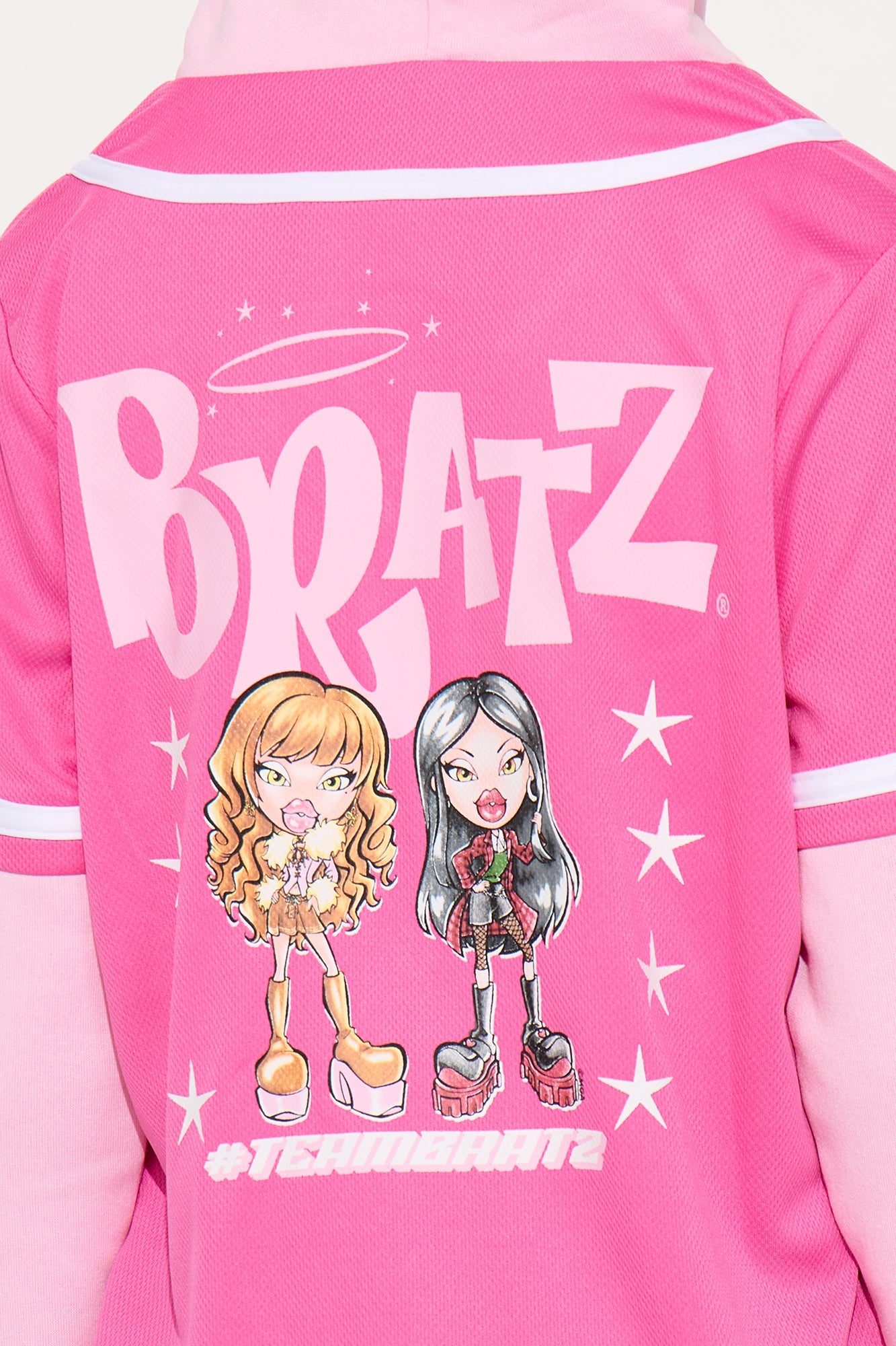 Mini Bratz Hooded TwoFer Jersey - Hot Pink/combo