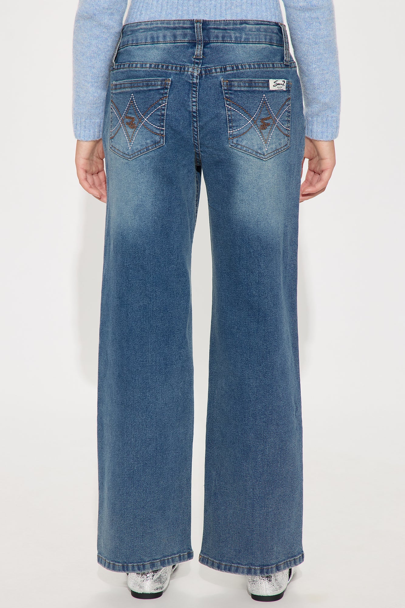 Mini Lyndie Wide Leg Jeans - Dark Wash