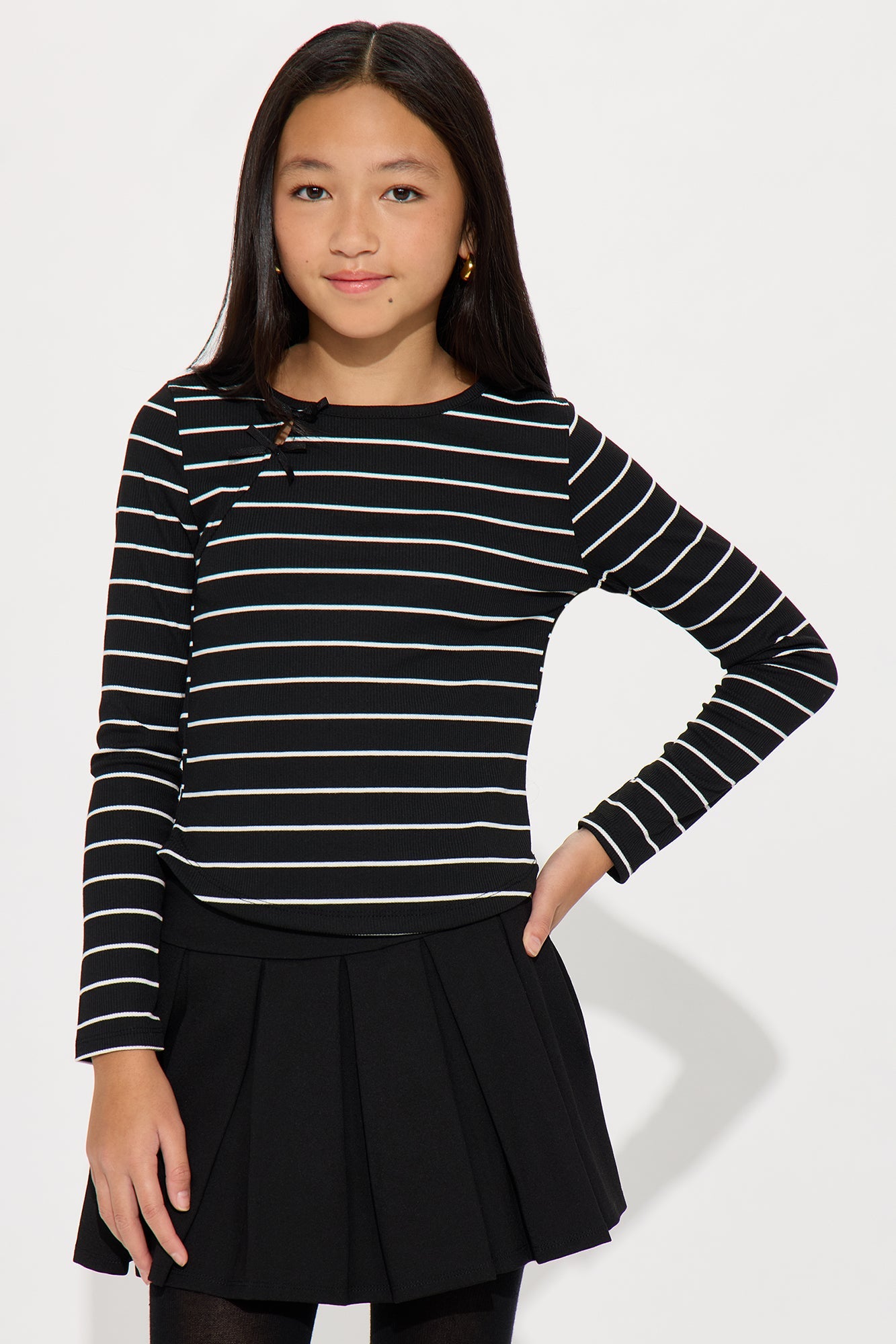 Mini Wish Came True Long Sleeve Top - Black